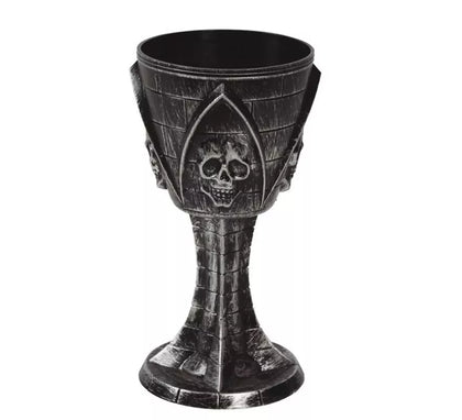Caliz Negro con Calavera de 19 cm