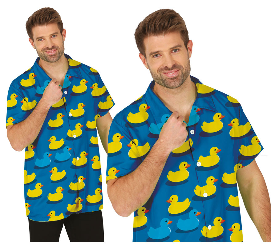 Translation missing: en.Camisa azul Patos de Goma adulto