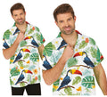 Camisa blanca estampado tucán adulto