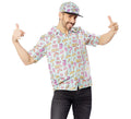Camisa de los Años 90 azul para hombre