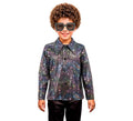 Camisa Disco Bling negro con estrellas para niño