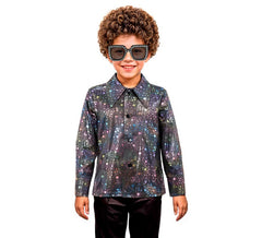 Boys Black Disco Bling Star Shirt