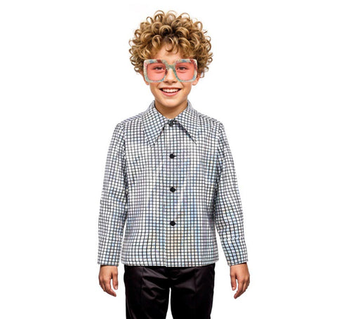 Camisa Disco Bling plateado para niño