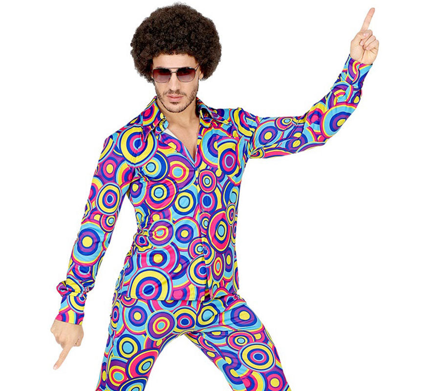 Translation missing: en.Camisa Disco Estampada de los Años 70 para hombre