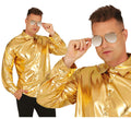 Camisa dorada brillante adulto