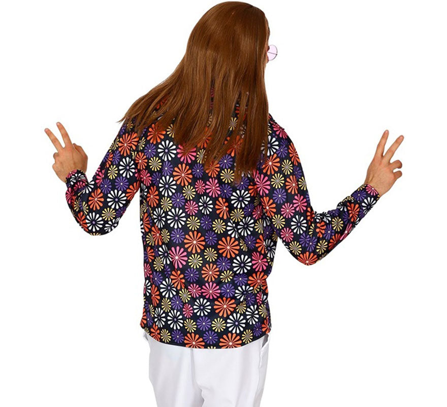 Translation missing: en.Camisa Estampada de Hippie de los Años 70 con Flores para hombre