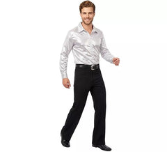 Adult metallic silver party shirt