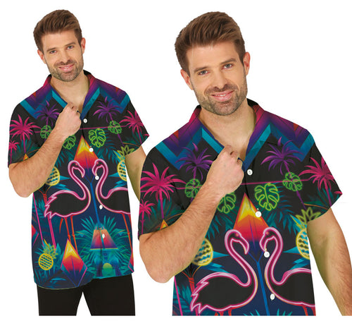 Camisa Flamencos neón adulto