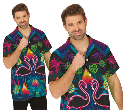 Camisa Flamencos neón adulto