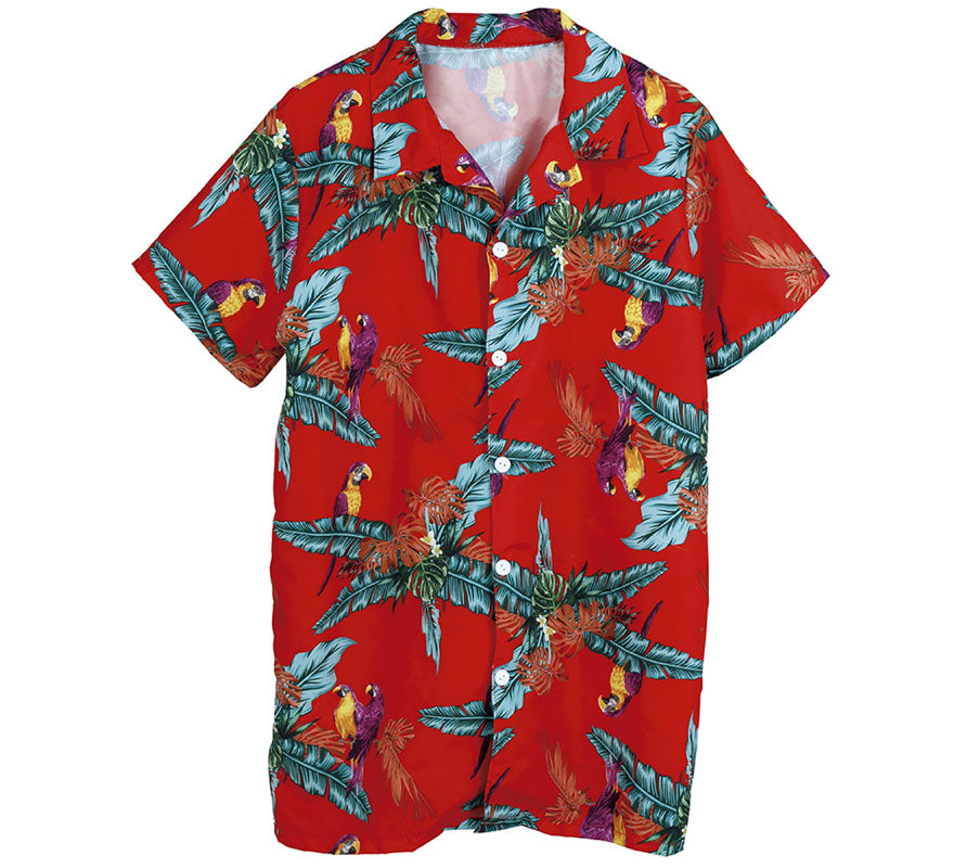 Translation missing: en.Camisa Hawaiana con Loros para Adulto