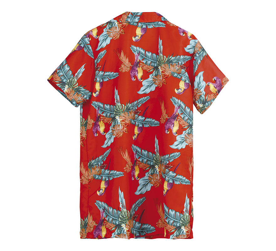 Camisa Hawaiana con Loros para Adulto