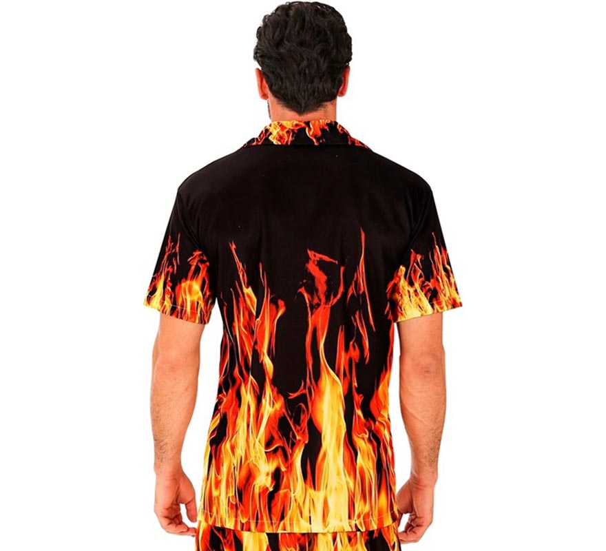 Camisa manga corta de Llamas para hombre