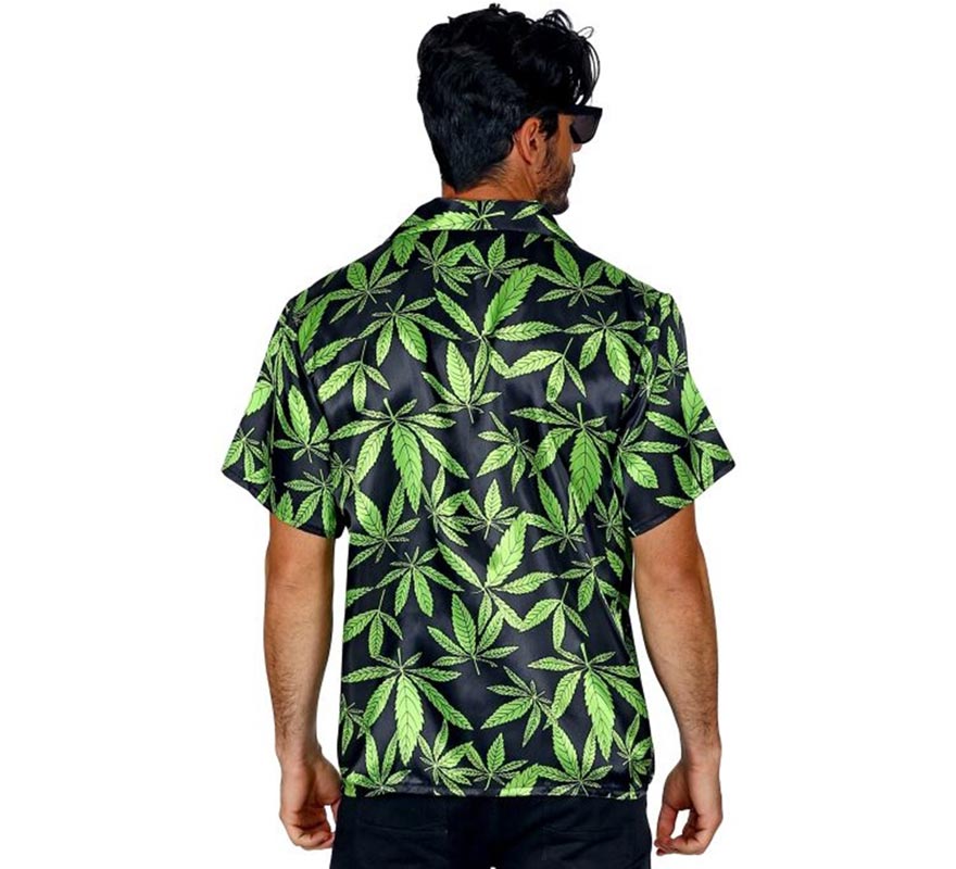Camisa manga corta Estampado Marihuana para hombre