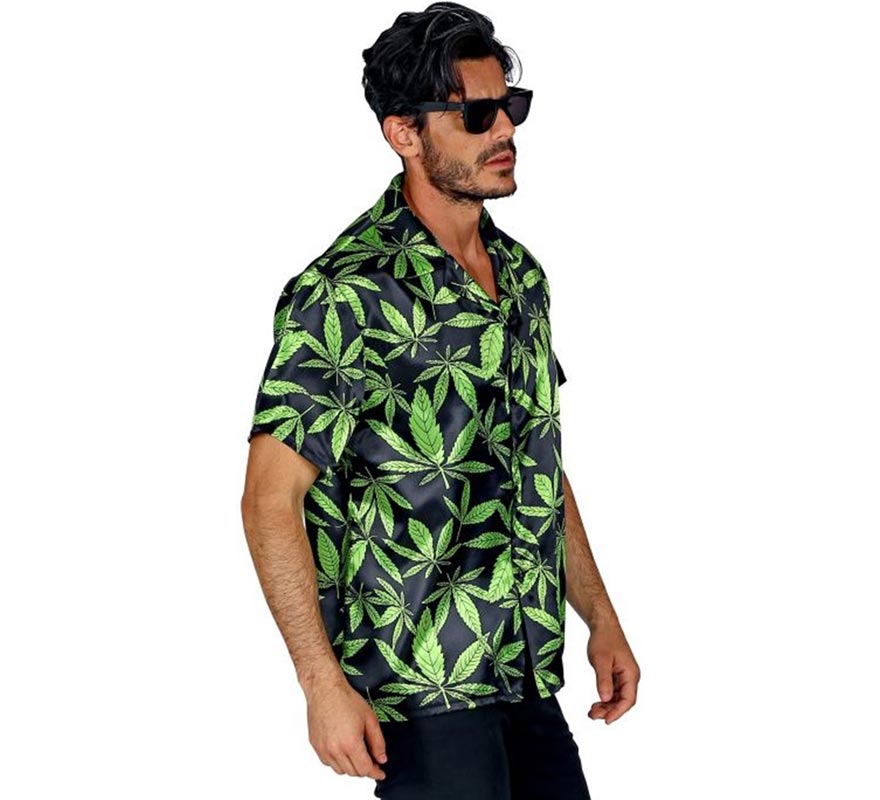 Translation missing: en.Camisa manga corta Estampado Marihuana para hombre