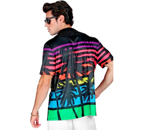 Camisa manga corta Hawaiana Años 80 para hombre
