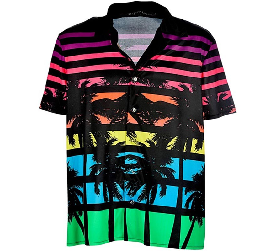 Translation missing: en.Camisa manga corta Hawaiana Años 80 para hombre