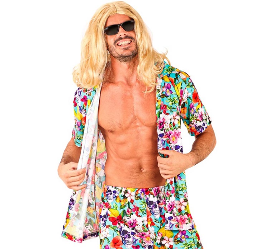 Translation missing: en.Camisa manga corta Hawaiana Estampado Calaveras para hombre