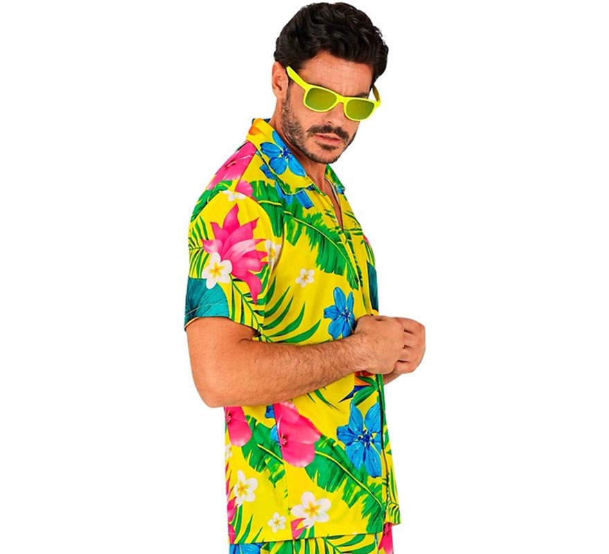Translation missing: en.Camisa manga corta Hawaiana Estampado Tucán para hombre