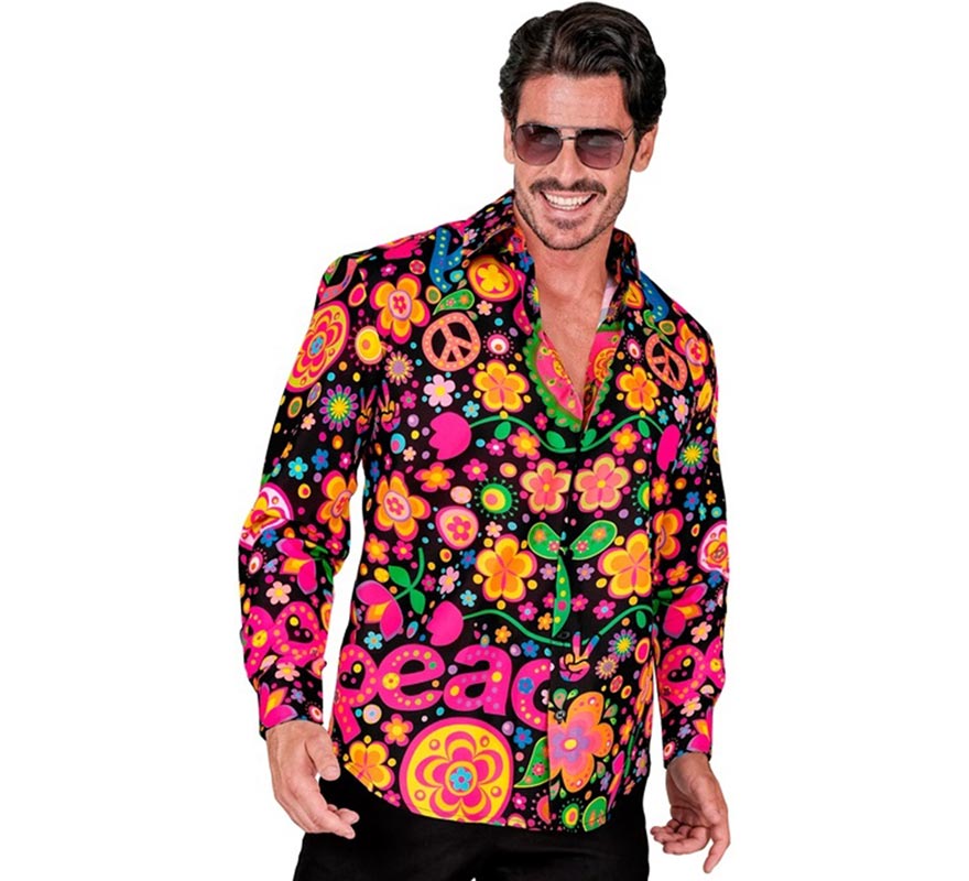 Translation missing: en.Camisa manga larga con Estampado Hippie para hombre