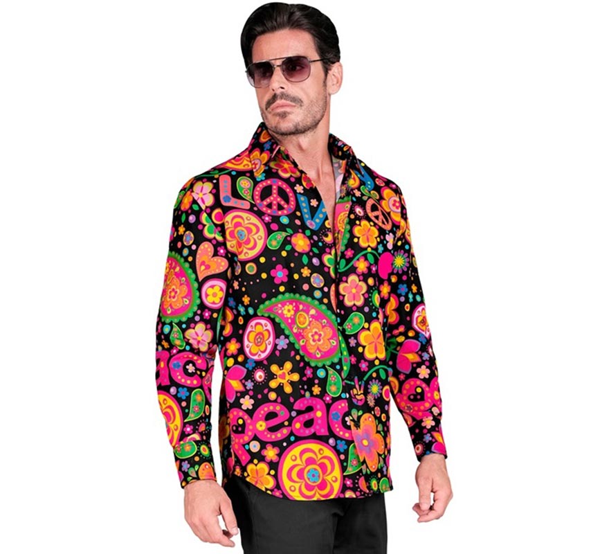 Translation missing: en.Camisa manga larga con Estampado Hippie para hombre