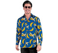 Camisa manga larga con Estampado Plátanos para hombre