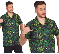 Adult Dark Green Marijuana Shirt