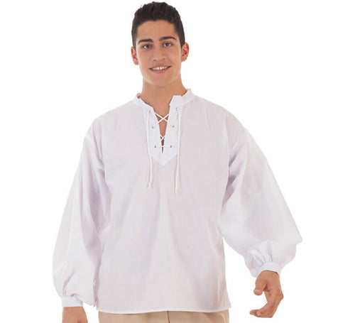 Camisa Medieval Blanca para hombre