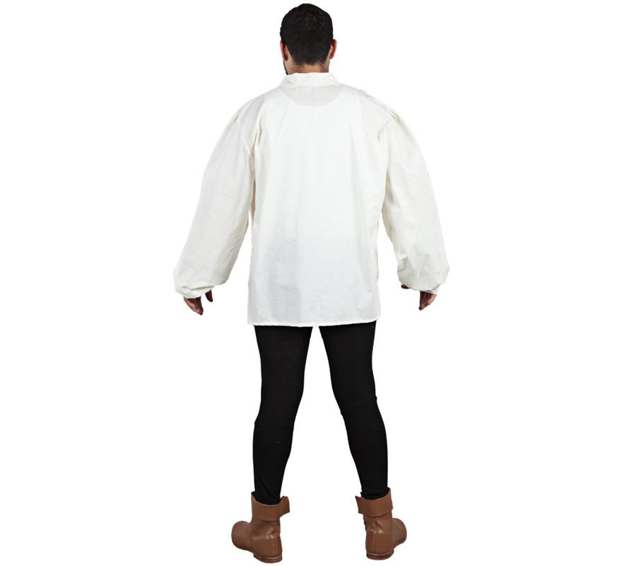 Translation missing: en.Camisa Medieval de Tabernero blanca para hombre