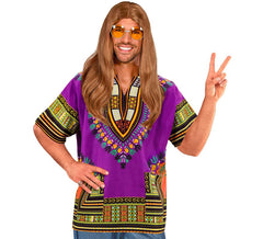 Purple African Shirt or Dashiki for Men