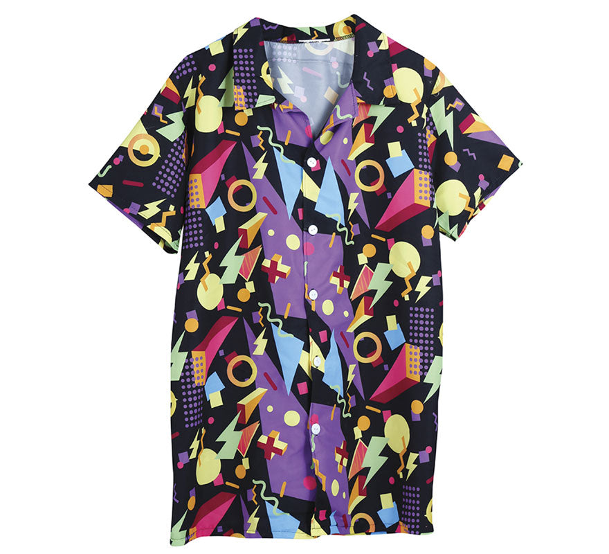 Camisa Oscura de los Años '80 para Adulto