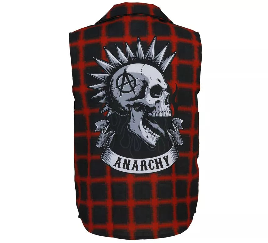 Camisa Punk a cuadros para hombre