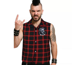 Men's Punk Plaid Shirt