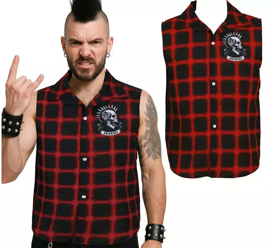 Translation missing: en.Camisa Punk a cuadros para hombre
