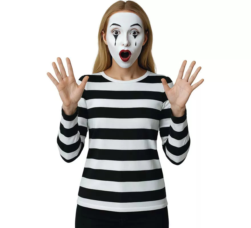 Translation missing: en.Camiseta Mimo o Preso a Rayas blancas y negras para mujer