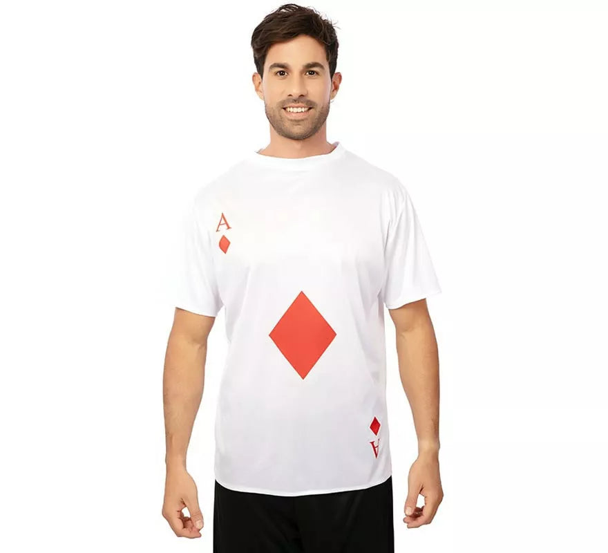 Translation missing: en.Camiseta blanca As de Diamantes adulto