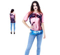 Camiseta con estampado Halloween para mujer