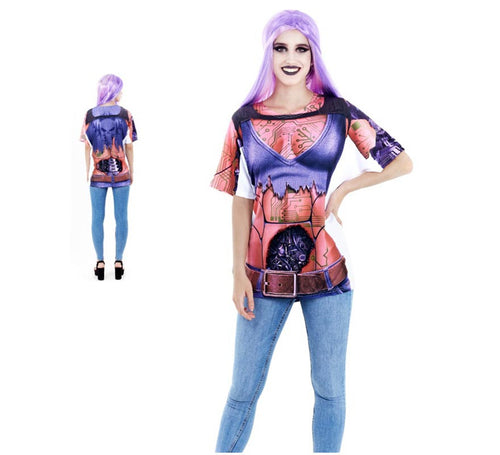 Camiseta con estampado Halloween para mujer