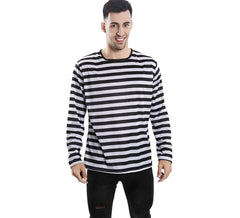 Adult Black and White Striped T-Shirt