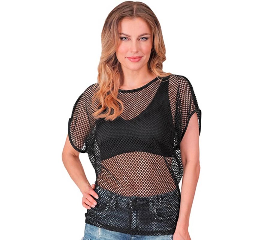 Translation missing: en.Camiseta de Malla negra para mujer