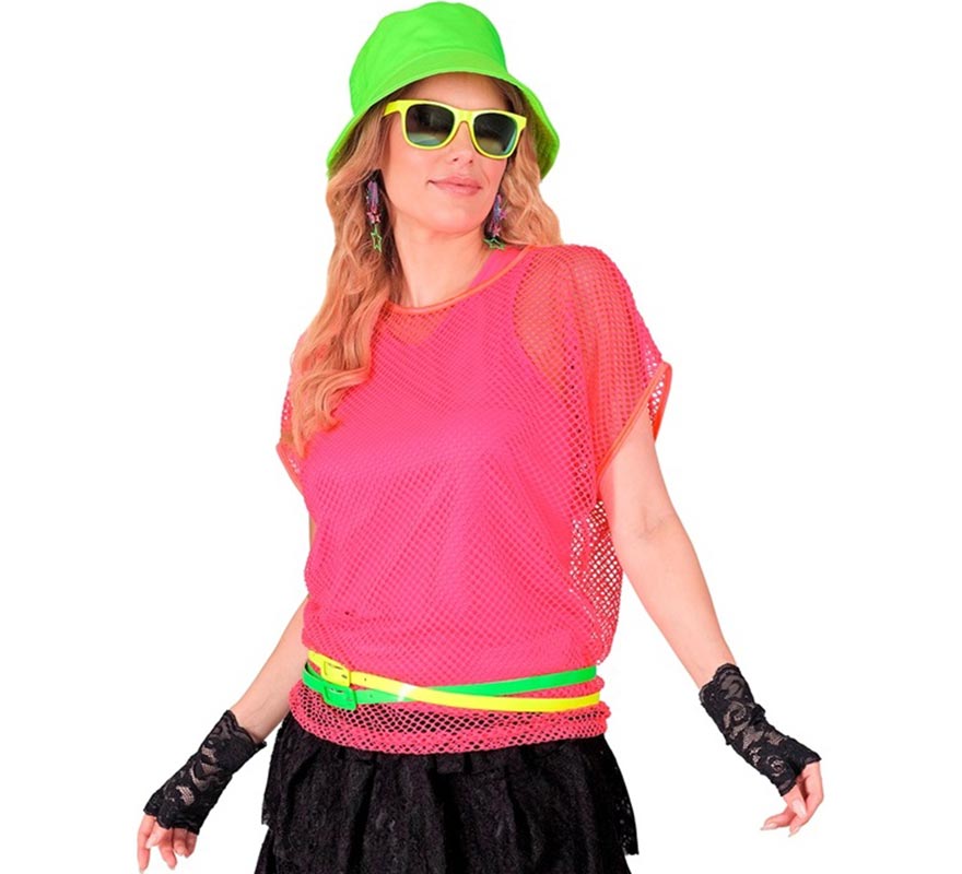 Translation missing: en.Camiseta de Malla rosa neón para mujer
