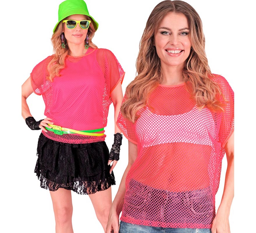 Translation missing: en.Camiseta de Malla rosa neón para mujer
