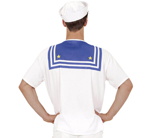 Camiseta de Marinero Blanco con Ancla para hombre