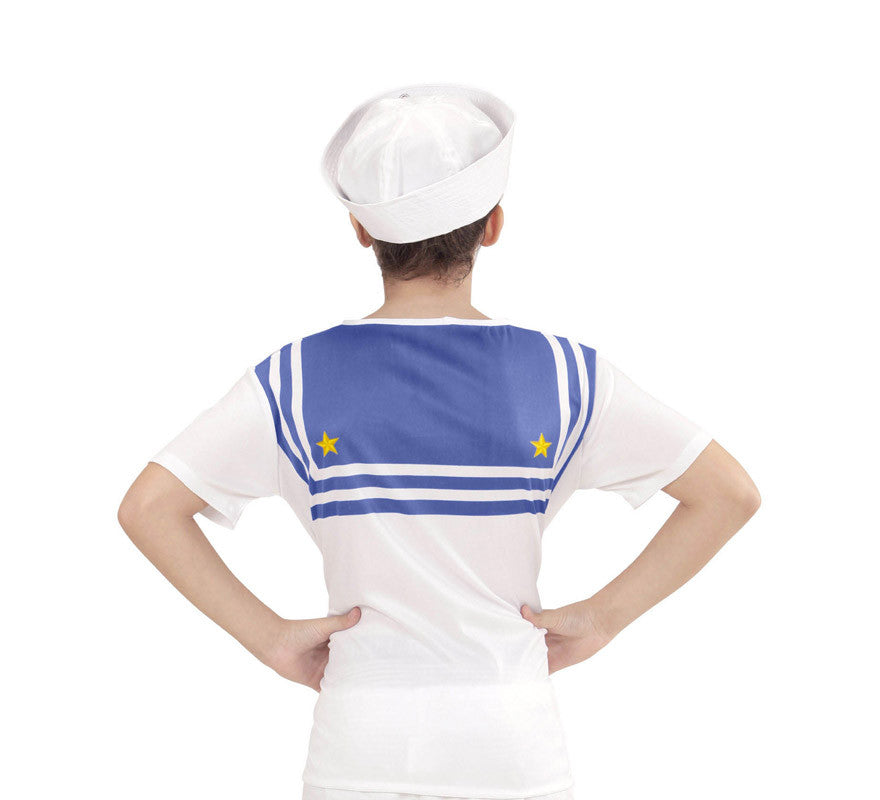 Translation missing: en.Camiseta de Marinero Blanco con Ancla para infantil