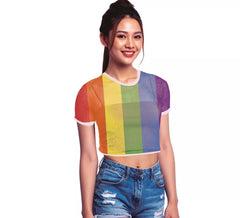 Women's Rainbow Mesh T-Shirt