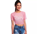 Camiseta de Rejilla Party Girls rosa para mujer
