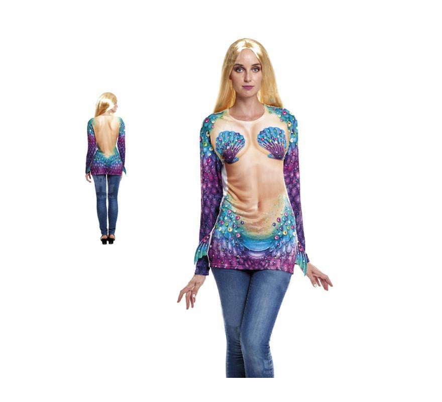 Translation missing: en.Camiseta de Sirena estampada adulto