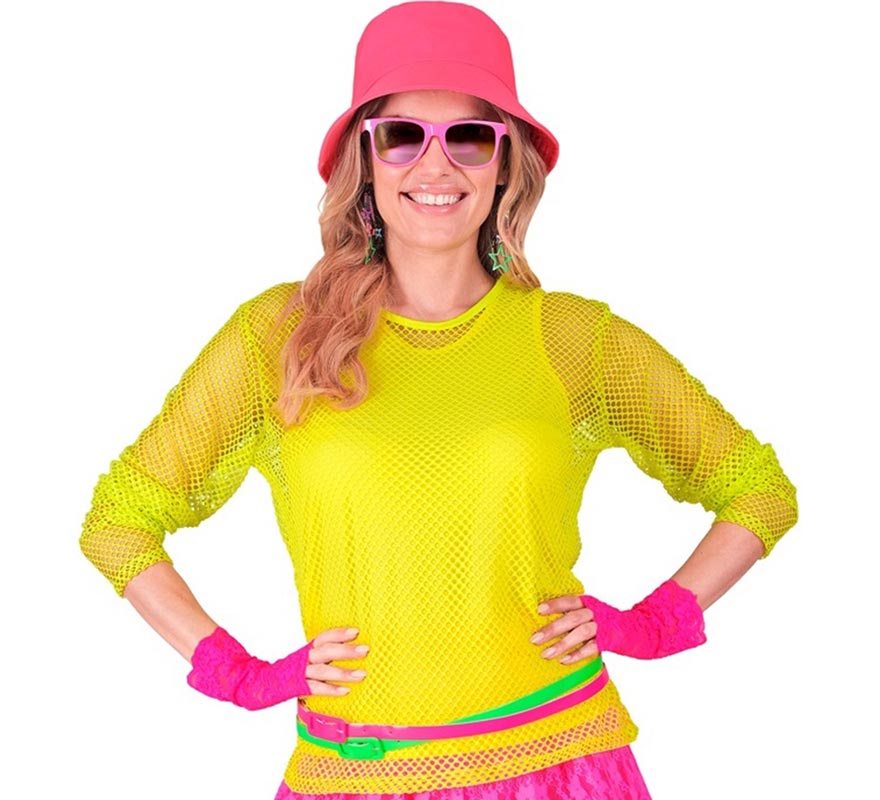 Camiseta de Tirantes amarilla neón para mujer