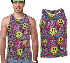 Men's Smile Psychedelic Tank Top