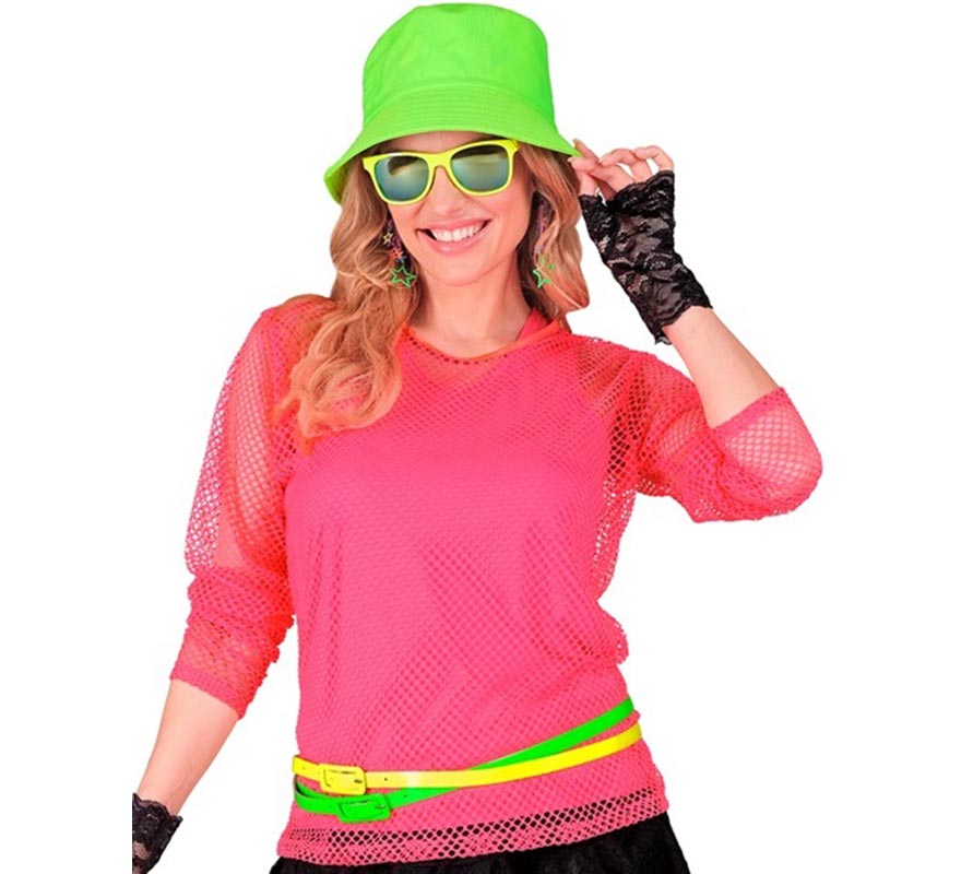 Camiseta de Tirantes rosa neón para mujer