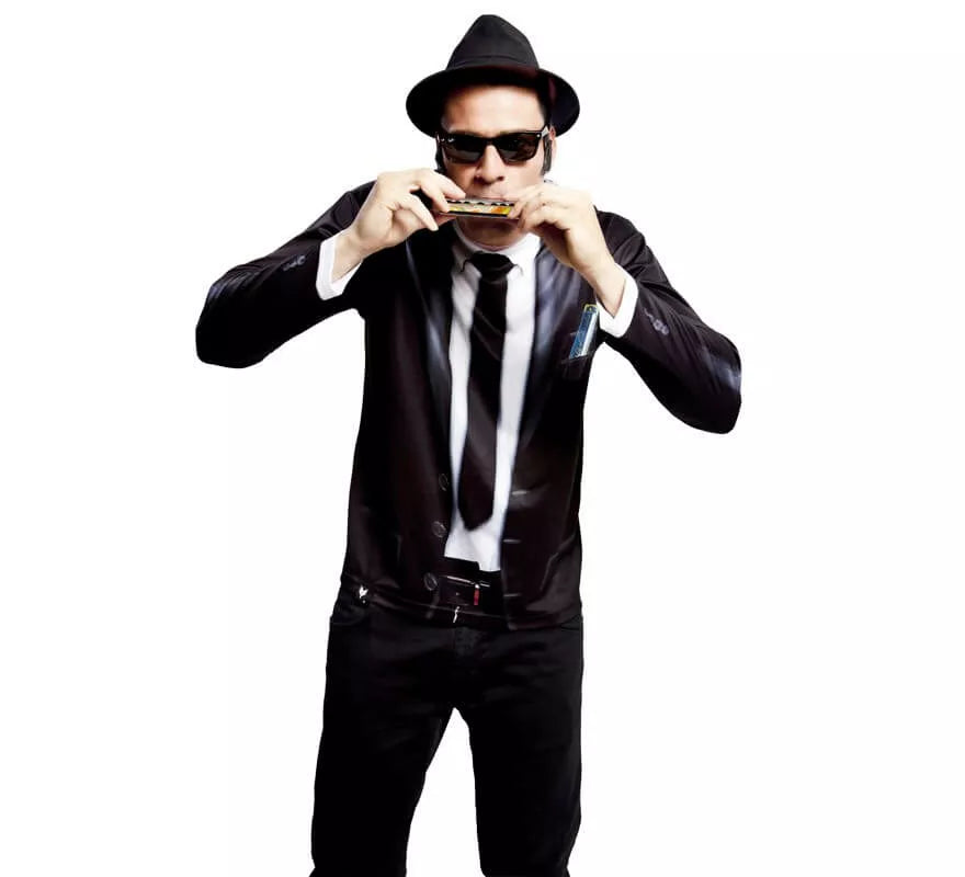 Camiseta disfraz Bluesman para hombre